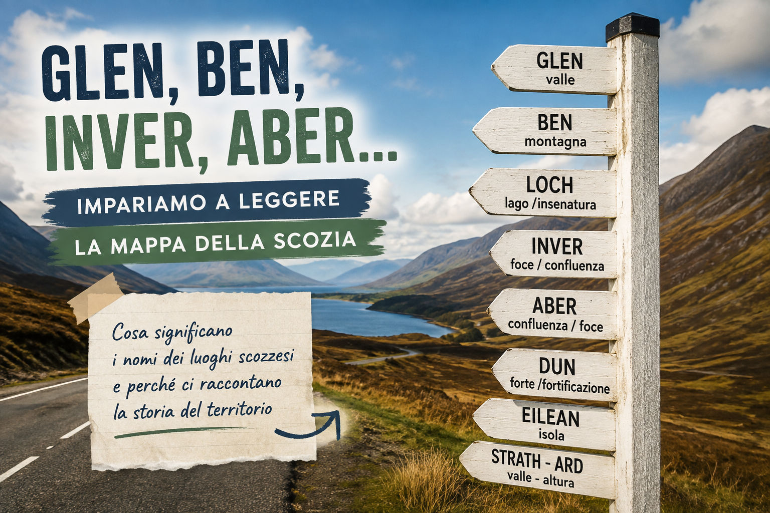Glen, Ben, Inver, Aber… impariamo a leggere la mappa della Scozia